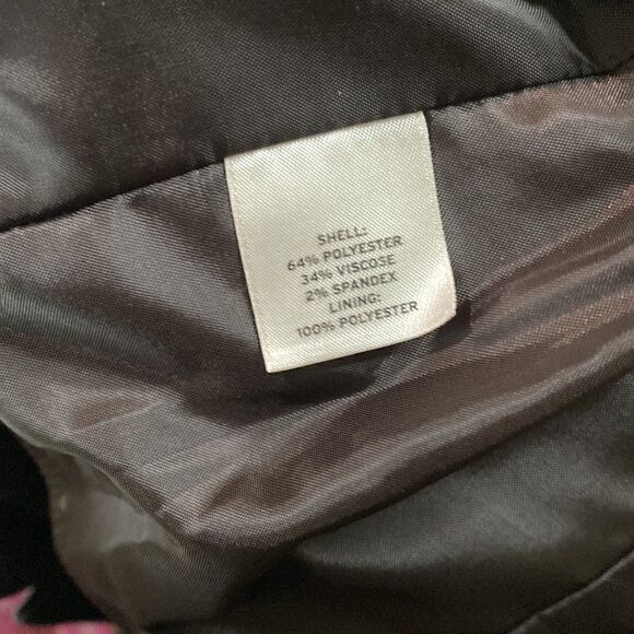 Halogen Black and Brown Small Houndstooth Print Blazer Jacket Stretch - Picture 11 of 13